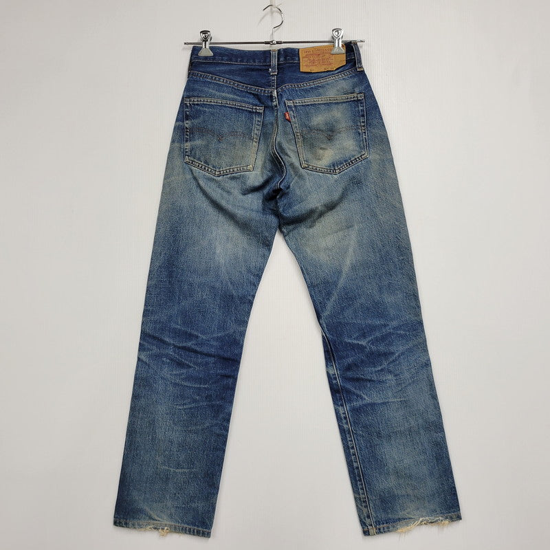 【中古品】【メンズ】 Levi's リーバイス DAMAGE DENIM PANTS ダメージデニムパンツ 刻印555 USA製 ジーンズ 157-260617-as-06-izu サイズ：29×36 カラー：インディゴ 万代Net店