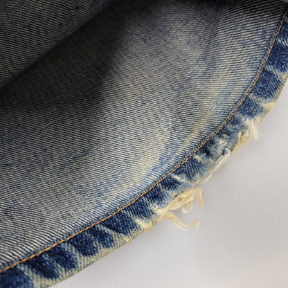 【中古品】【メンズ】 Levi's リーバイス DAMAGE DENIM PANTS ダメージデニムパンツ 刻印555 USA製 ジーンズ 157-260617-as-06-izu サイズ：29×36 カラー：インディゴ 万代Net店