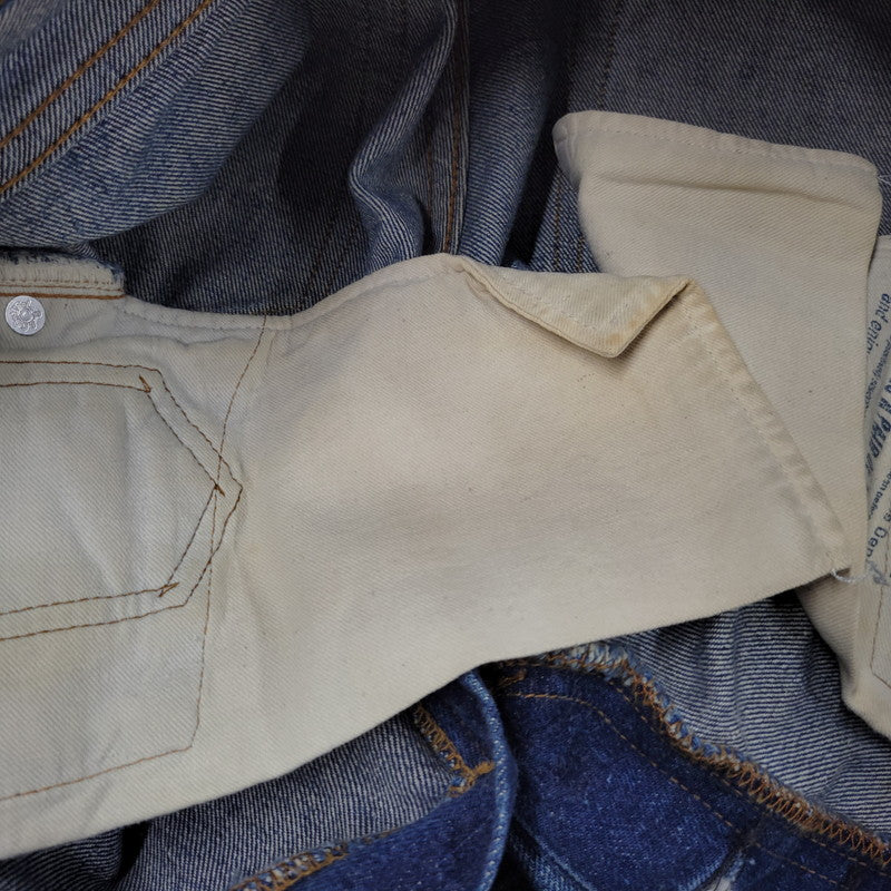 【中古品】【メンズ】 Levi's リーバイス DAMAGE DENIM PANTS ダメージデニムパンツ 刻印555 USA製 ジーンズ 157-260617-as-06-izu サイズ：29×36 カラー：インディゴ 万代Net店