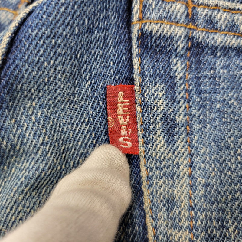 【中古品】【メンズ】 Levi's リーバイス DAMAGE DENIM PANTS ダメージデニムパンツ 刻印555 USA製 ジーンズ 157-260617-as-06-izu サイズ：29×36 カラー：インディゴ 万代Net店