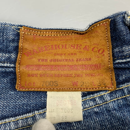 【現状渡し品】【メンズ】 WAREHOUSE ウエアハウス DENIM PANTS LOT.700S デニムパンツ ジーンズ ボトムス 156-260628-as-15-izu サイズ：28 カラー：インディゴ 万代Net店