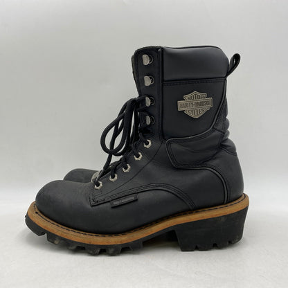 【中古品】【メンズ】 HARLEY DAVIDSON ハーレーダビッドソン TYSON LOGGER MOTORCYCLE BOOTS D95188 タイソン ロガー モーターサイクル ブーツ 靴 164-260616-as-01-izu サイズ：USA 9M カラー：ブラック 万代Net店