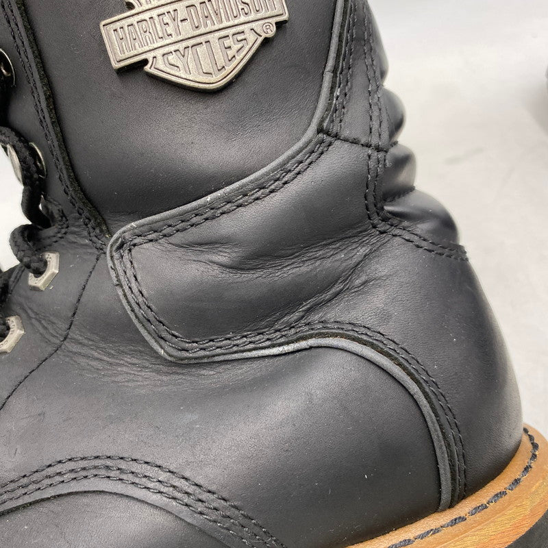 【中古品】【メンズ】 HARLEY DAVIDSON ハーレーダビッドソン TYSON LOGGER MOTORCYCLE BOOTS D95188 タイソン ロガー モーターサイクル ブーツ 靴 164-260616-as-01-izu サイズ：USA 9M カラー：ブラック 万代Net店