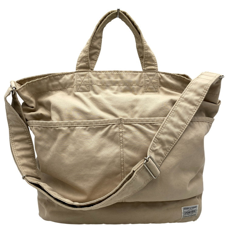【現状渡し品】【メンズ/レディース】 PORTER ポーター FAVOR SHOULDER TOTE BAG フェイバー ショルダー トート バッグ カバン 鞄 188-260628-as-09-izu カラー：ベージュ 万代Net店