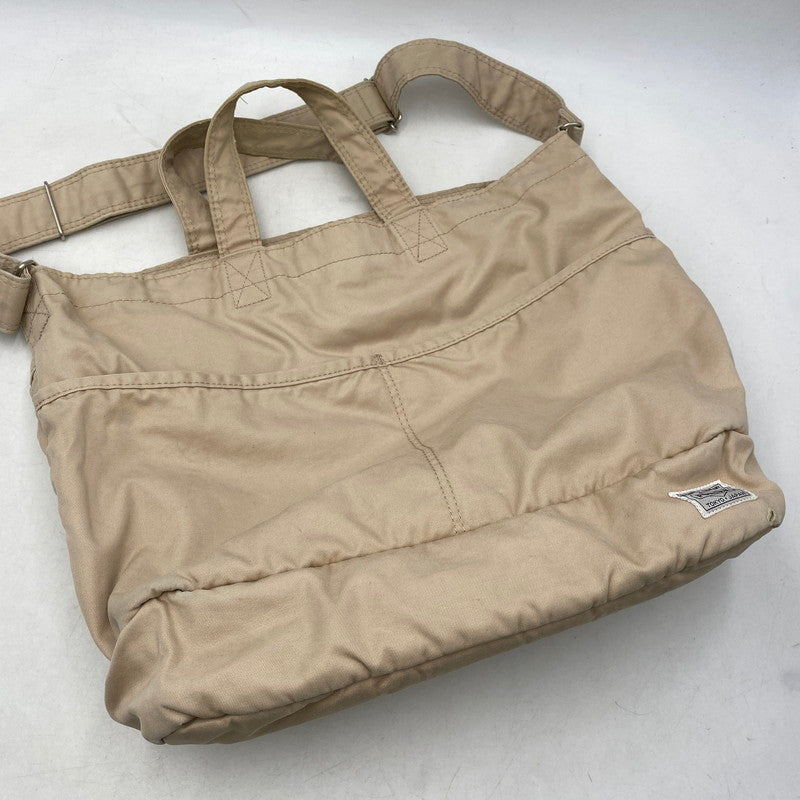 【現状渡し品】【メンズ/レディース】 PORTER ポーター FAVOR SHOULDER TOTE BAG フェイバー ショルダー トート バッグ カバン 鞄 188-260628-as-09-izu カラー：ベージュ 万代Net店