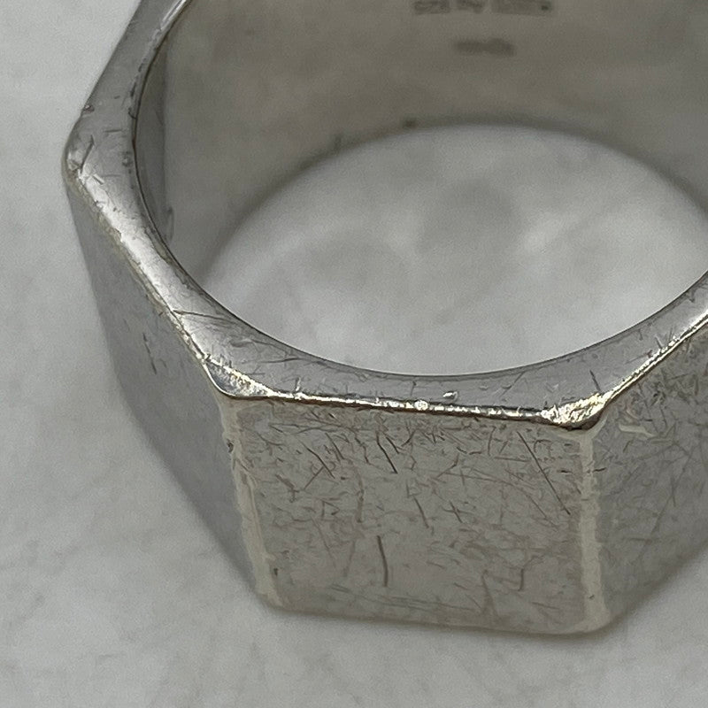 【中古品】【メンズ/レディース】 CELINE セリーヌ AG 925 ヘリテージ ヘプタゴン リング 指輪 アクセサリー 182-260616-as-09-izu サイズ：表記58 カラー：シルバー 万代Net店