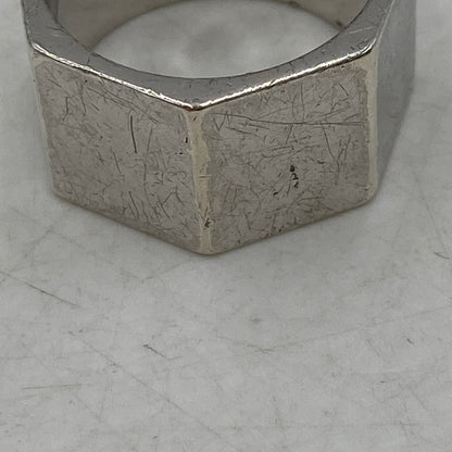 【中古品】【メンズ/レディース】 CELINE セリーヌ AG 925 ヘリテージ ヘプタゴン リング 指輪 アクセサリー 182-260616-as-09-izu サイズ：表記58 カラー：シルバー 万代Net店