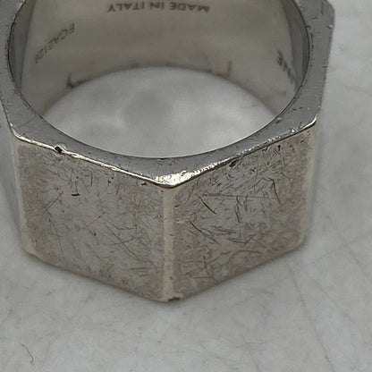 【中古品】【メンズ/レディース】 CELINE セリーヌ AG 925 ヘリテージ ヘプタゴン リング 指輪 アクセサリー 182-260616-as-09-izu サイズ：表記58 カラー：シルバー 万代Net店