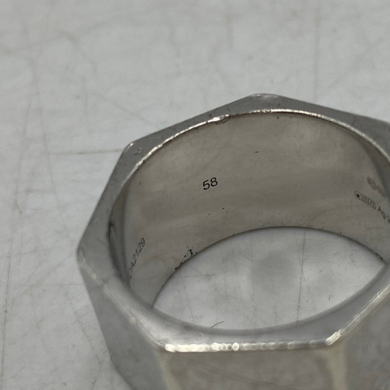 【中古品】【メンズ/レディース】 CELINE セリーヌ AG 925 ヘリテージ ヘプタゴン リング 指輪 アクセサリー 182-260616-as-09-izu サイズ：表記58 カラー：シルバー 万代Net店