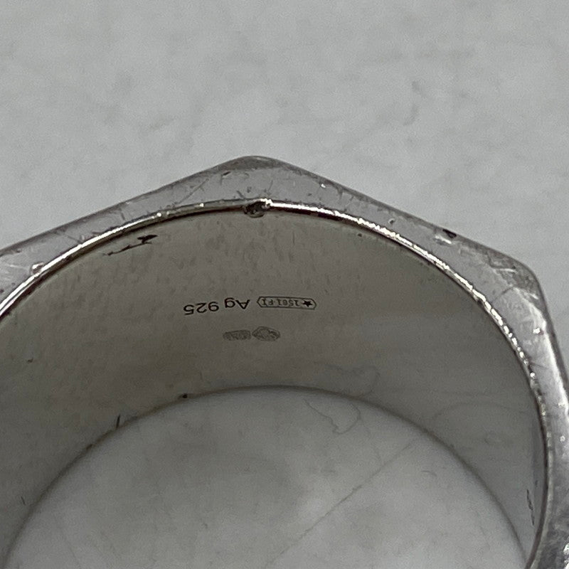 【中古品】【メンズ/レディース】 CELINE セリーヌ AG 925 ヘリテージ ヘプタゴン リング 指輪 アクセサリー 182-260616-as-09-izu サイズ：表記58 カラー：シルバー 万代Net店