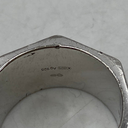 【中古品】【メンズ/レディース】 CELINE セリーヌ AG 925 ヘリテージ ヘプタゴン リング 指輪 アクセサリー 182-260616-as-09-izu サイズ：表記58 カラー：シルバー 万代Net店