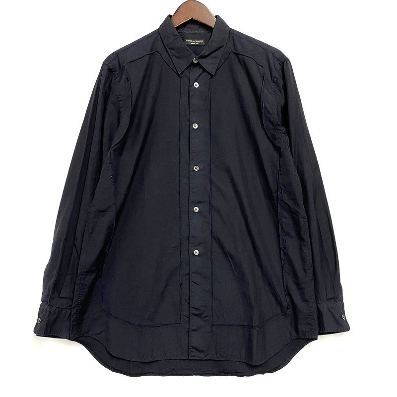 【中古品】【メンズ】 COMME DES GARCONS HOMME PLUS コムデギャルソンオムプリュス PB-040190 切替 COTTON LS SHIRT コットン ロングスリーブ シャツ トップス 140-260617-kh-02-izu カラー：ブラック 万代Net店