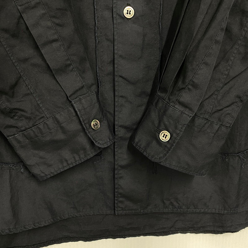 【中古品】【メンズ】 COMME DES GARCONS HOMME PLUS コムデギャルソンオムプリュス PB-040190 切替 COTTON LS SHIRT コットン ロングスリーブ シャツ トップス 140-260617-kh-02-izu カラー：ブラック 万代Net店