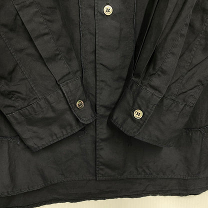 【中古品】【メンズ】 COMME DES GARCONS HOMME PLUS コムデギャルソンオムプリュス PB-040190 切替 COTTON LS SHIRT コットン ロングスリーブ シャツ トップス 140-260617-kh-02-izu カラー：ブラック 万代Net店