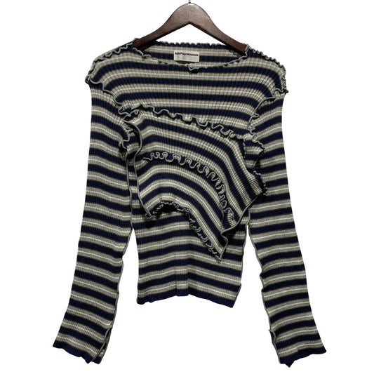 【中古品】【レディース】 KOTOHAYOKOZAWA コトハヨコザワ BORDER CENTER CUTTING RIB KNIT KT21A-KN ボーダー センター カッティング リブ ニット 169-260628-as-21-izu カラー：マルチカラー 万代Net店
