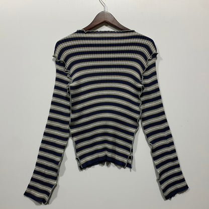 【中古品】【レディース】 KOTOHAYOKOZAWA コトハヨコザワ BORDER CENTER CUTTING RIB KNIT KT21A-KN ボーダー センター カッティング リブ ニット 169-260628-as-21-izu カラー：マルチカラー 万代Net店