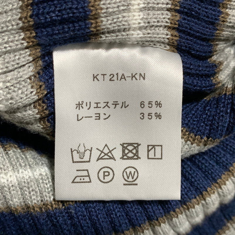 【中古品】【レディース】 KOTOHAYOKOZAWA コトハヨコザワ BORDER CENTER CUTTING RIB KNIT KT21A-KN ボーダー センター カッティング リブ ニット 169-260628-as-21-izu カラー：マルチカラー 万代Net店