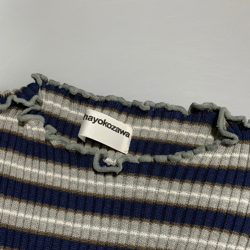 【中古品】【レディース】 KOTOHAYOKOZAWA コトハヨコザワ BORDER CENTER CUTTING RIB KNIT KT21A-KN ボーダー センター カッティング リブ ニット 169-260628-as-21-izu カラー：マルチカラー 万代Net店