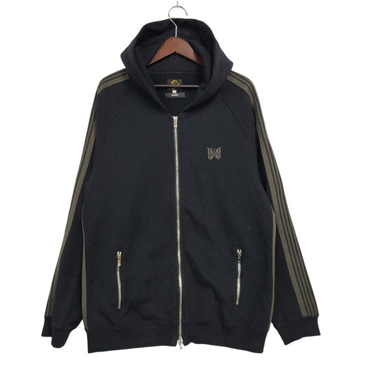 【中古品】【メンズ】 NEEDLES ニードルス × NUBIAN ヌビアン 0T1586 別注 EXCLUSIVE ZIPPED TRACK HOODY ジップ トラック フーディー パーカー トップス 140-260617-kh-14-izu サイズ：L カラー：ブラック 万代Net店