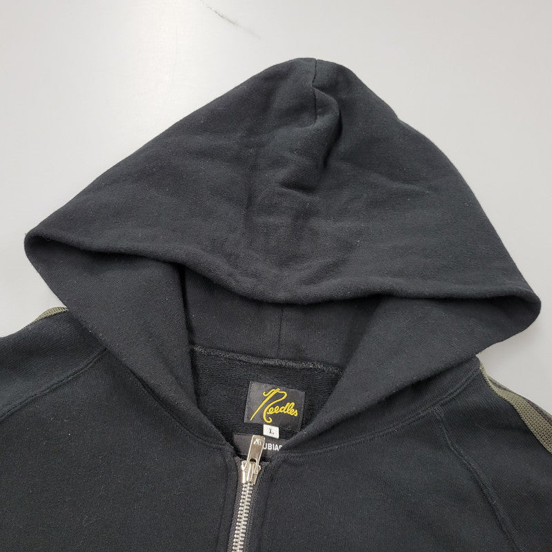 【中古品】【メンズ】 NEEDLES ニードルス × NUBIAN ヌビアン 0T1586 別注 EXCLUSIVE ZIPPED TRACK HOODY ジップ トラック フーディー パーカー トップス 140-260617-kh-14-izu サイズ：L カラー：ブラック 万代Net店