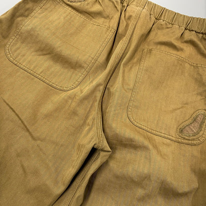 【中古品】【メンズ】 SAMUEL ZELIG サミュエルゼリグ アップリケ ワイドパンツ ボトムス 152-260617-kh-08-izu サイズ：L カラー：カーキ 万代Net店