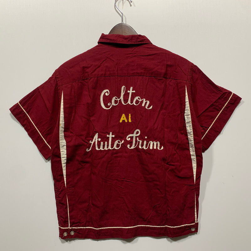 【中古品】【メンズ】 HILTON ヒルトン BOWLING SS SHIRT ボーリング ショートスリーブ シャツ 半袖 USA製 146-260628-as-20-izu カラー：ワインレッド 万代Net店