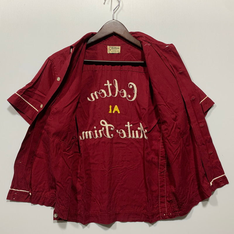 【中古品】【メンズ】 HILTON ヒルトン BOWLING SS SHIRT ボーリング ショートスリーブ シャツ 半袖 USA製 146-260628-as-20-izu カラー：ワインレッド 万代Net店