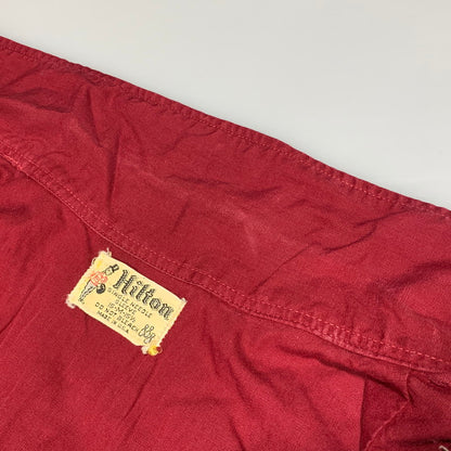 【中古品】【メンズ】 HILTON ヒルトン BOWLING SS SHIRT ボーリング ショートスリーブ シャツ 半袖 USA製 146-260628-as-20-izu カラー：ワインレッド 万代Net店