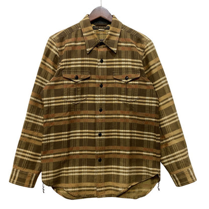 【中古品】【メンズ】 PHIGVEL フィグベル FLANNEL CHECK LS SHIRT フランネル チェック ロングスリーブ シャツ トップス 長袖 145-260720-ya-09-izu サイズ：15 1/2 カラー：ブラウン 万代Net店