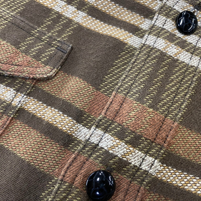 【中古品】【メンズ】 PHIGVEL フィグベル FLANNEL CHECK LS SHIRT フランネル チェック ロングスリーブ シャツ トップス 長袖 145-260720-ya-09-izu サイズ：15 1/2 カラー：ブラウン 万代Net店