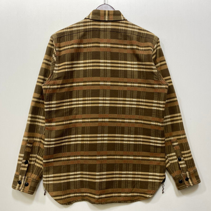 【中古品】【メンズ】 PHIGVEL フィグベル FLANNEL CHECK LS SHIRT フランネル チェック ロングスリーブ シャツ トップス 長袖 145-260720-ya-09-izu サイズ：15 1/2 カラー：ブラウン 万代Net店