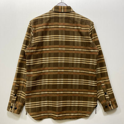 【中古品】【メンズ】 PHIGVEL フィグベル FLANNEL CHECK LS SHIRT フランネル チェック ロングスリーブ シャツ トップス 長袖 145-260720-ya-09-izu サイズ：15 1/2 カラー：ブラウン 万代Net店