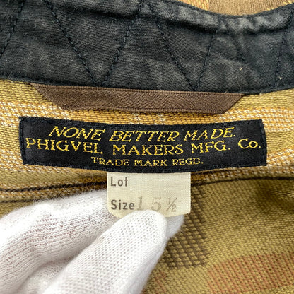 【中古品】【メンズ】 PHIGVEL フィグベル FLANNEL CHECK LS SHIRT フランネル チェック ロングスリーブ シャツ トップス 長袖 145-260720-ya-09-izu サイズ：15 1/2 カラー：ブラウン 万代Net店