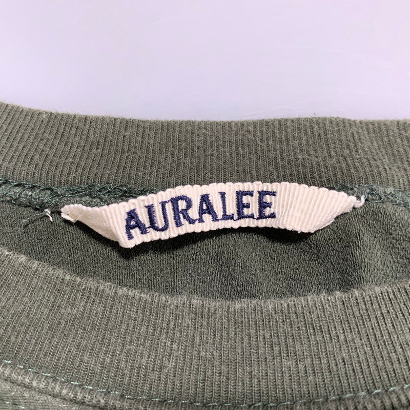 【中古品】【メンズ】 AURALEE オーラリー SUPER HIGH GAUZE SWEAT BIG P/O A20SP01NU スーパー ハイ ゲージ スウェット ビッグ プルオーバー 140-260628-as-19-izu サイズ：3 カラー：グリーン系 万代Net店