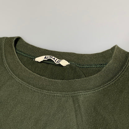 【中古品】【メンズ】 AURALEE オーラリー SUPER HIGH GAUZE SWEAT BIG P/O A20SP01NU スーパー ハイ ゲージ スウェット ビッグ プルオーバー 140-260628-as-19-izu サイズ：3 カラー：グリーン系 万代Net店