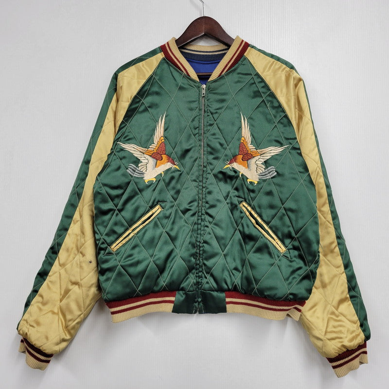 【中古品】【メンズ】 TAILOR TOYO テーラー東洋 REVERSIBLE SOUVENIR JACKET M18426 リバーシブル スーベニアジャケット M品番 スカジャン 145-260617-as-02-izu サイズ：L カラー：ブルー/グリーン 万代Net店