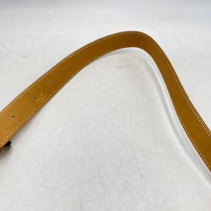 【中古品】【メンズ/レディース】 MARSHMALLOW CAFE マシュマロカフェ CARVING LEATHER BODY BAG カービング レザー ボディバッグ カバン 鞄 188-260617-ya-05-izu カラー：ベージュ系 万代Net店