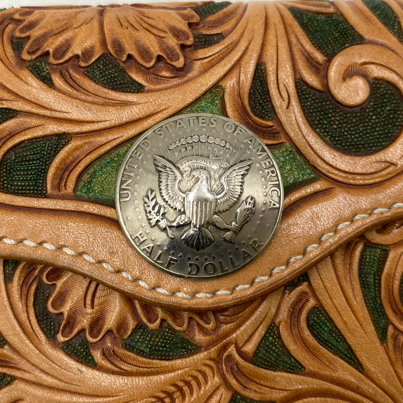 【中古品】【メンズ/レディース】 REZZEDOUT レズドアウト HANDMADE LEATHER WALLET ハンドメイド レザー ウォレット 財布 200-260617-ya-04-izu カラー：茶系 万代Net店