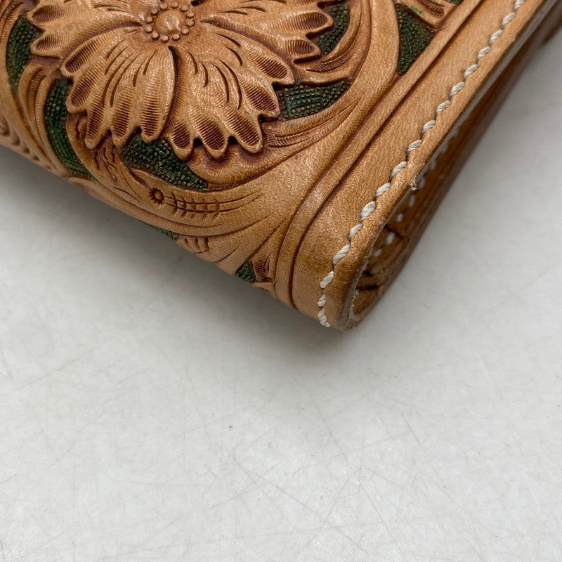【中古品】【メンズ/レディース】 REZZEDOUT レズドアウト HANDMADE LEATHER WALLET ハンドメイド レザー ウォレット 財布 200-260617-ya-04-izu カラー：茶系 万代Net店