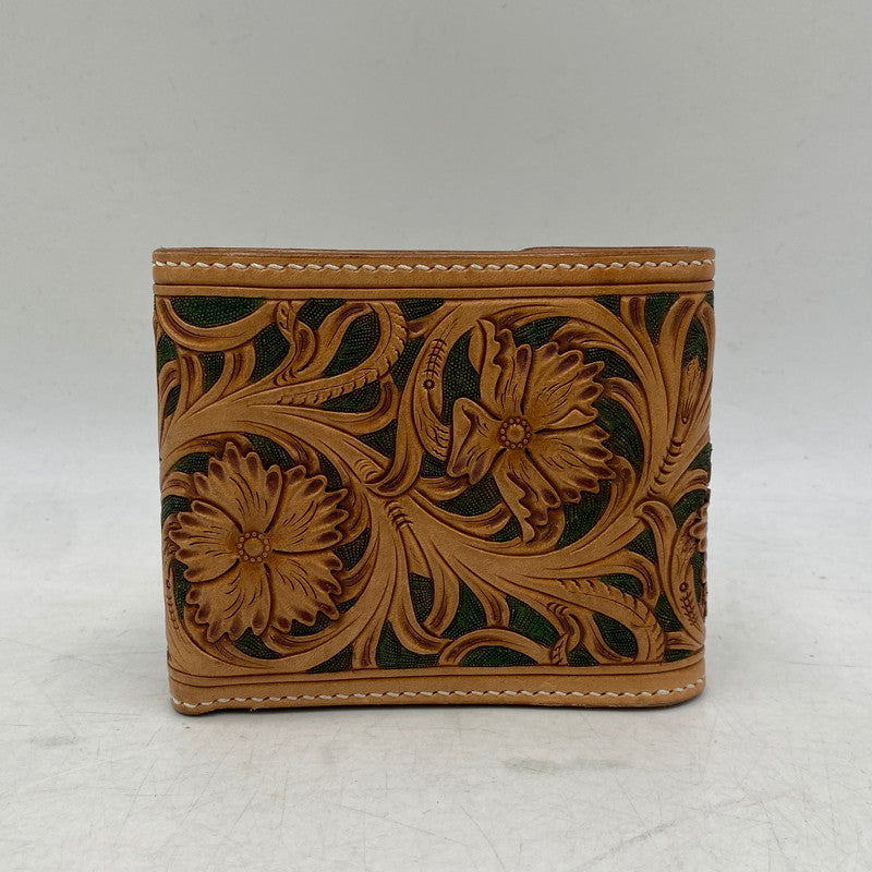 【中古品】【メンズ/レディース】 REZZEDOUT レズドアウト HANDMADE LEATHER WALLET ハンドメイド レザー ウォレット 財布 200-260617-ya-04-izu カラー：茶系 万代Net店