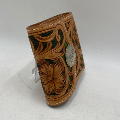 【中古品】【メンズ/レディース】 REZZEDOUT レズドアウト HANDMADE LEATHER WALLET ハンドメイド レザー ウォレット 財布 200-260617-ya-04-izu カラー：茶系 万代Net店