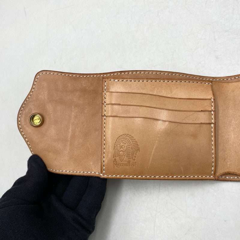 【中古品】【メンズ/レディース】 REZZEDOUT レズドアウト HANDMADE LEATHER WALLET ハンドメイド レザー ウォレット 財布 200-260617-ya-04-izu カラー：茶系 万代Net店