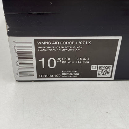 【中古美品】【メンズ】 NIKE ナイキ WMNS AIR FORCE 1 '07 LX CT1990-100 ウィメンズ エア フォース 1 '07 LX スニーカー シューズ 靴 160-260616-as-08-izu サイズ：27.5cm カラー：WHITE/WHITE-HYPER ROYAL-BLACK 万代Net店