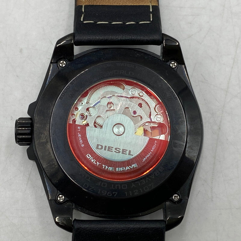 【中古品】【メンズ/レディース】 DIESEL ディーゼル AUTOMATIC WATCH DZ-1967 オートマティック 腕時計 197-260616-as-10-izu カラー：ブラック系 万代Net店