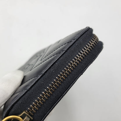 【中古品】【メンズ/レディース】 GUCCI グッチ 443123 GGマーモント ジップアラウンドウォレット 長財布 181-260618-as-03-izu カラー：ブラック 万代Net店