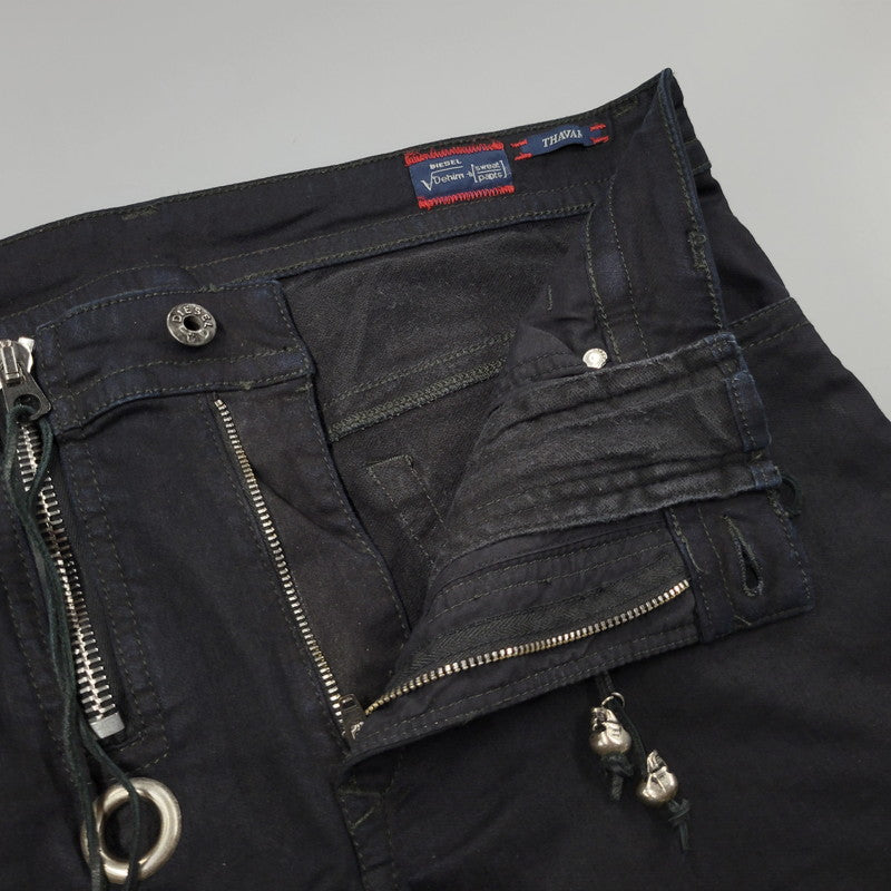 【中古品】【メンズ】 DIESEL ディーゼル REBOOT-B-THAVAR-NE-B THAVAR REBOOT SKINNY DENIM PANTS スキニー デニム パンツ ボトムス 152-260617-kh-18-izu サイズ：32 カラー：ブラック 万代Net店