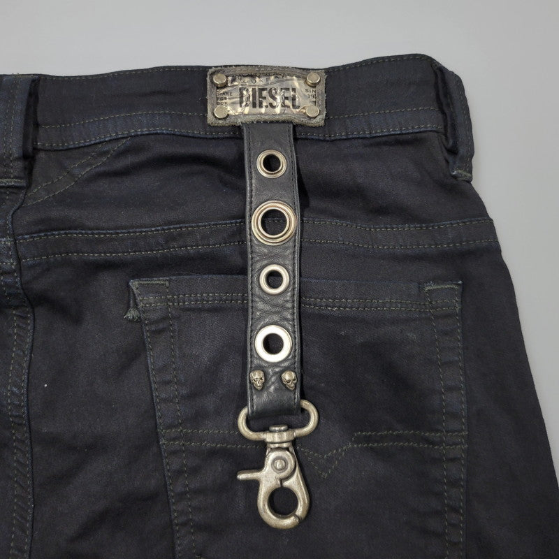 【中古品】【メンズ】 DIESEL ディーゼル REBOOT-B-THAVAR-NE-B THAVAR REBOOT SKINNY DENIM PANTS スキニー デニム パンツ ボトムス 152-260617-kh-18-izu サイズ：32 カラー：ブラック 万代Net店