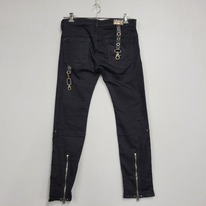 【中古品】【メンズ】 DIESEL ディーゼル REBOOT-B-THAVAR-NE-B THAVAR REBOOT SKINNY DENIM PANTS スキニー デニム パンツ ボトムス 152-260617-kh-18-izu サイズ：32 カラー：ブラック 万代Net店