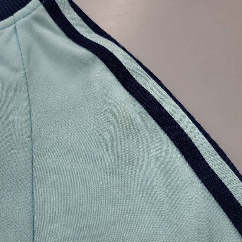 【中古品】【メンズ】 OLD ADIDAS オールド アディダス ADA-04F 西ドイツ製 デサント期 ATP TRACK JACKET トラック ジャケット アウター 146-260617-kh-15-izu サイズ：4 カラー：ライトブルー×ブルー 万代Net店