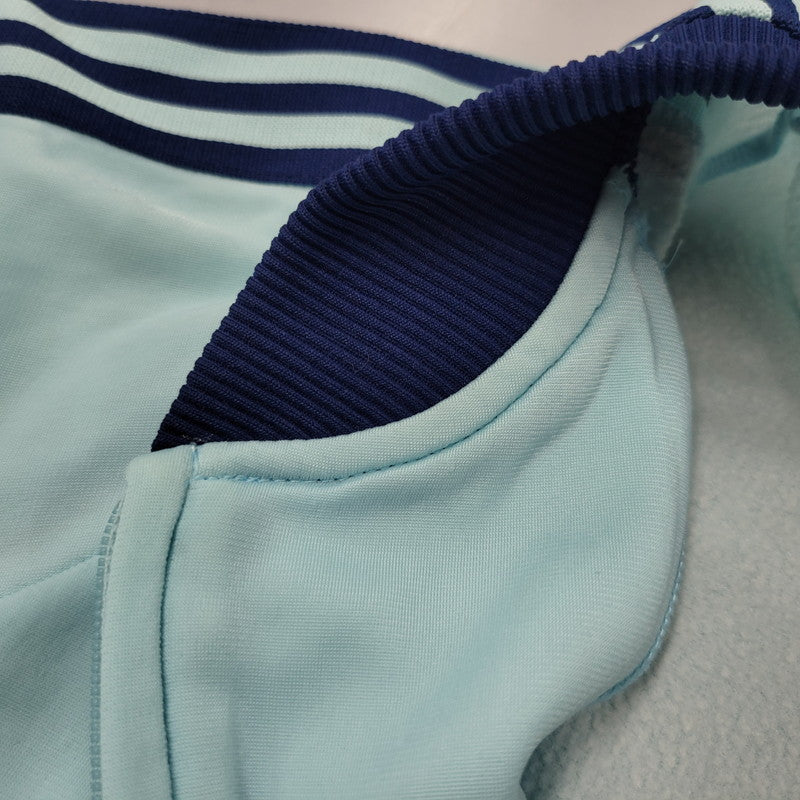 【中古品】【メンズ】 OLD ADIDAS オールド アディダス ADA-04F 西ドイツ製 デサント期 ATP TRACK JACKET トラック ジャケット アウター 146-260617-kh-15-izu サイズ：4 カラー：ライトブルー×ブルー 万代Net店
